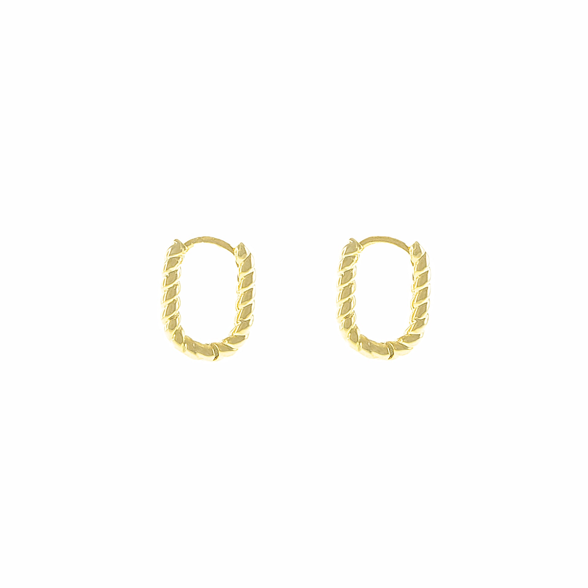 Oval Twisted Hoop - Gold