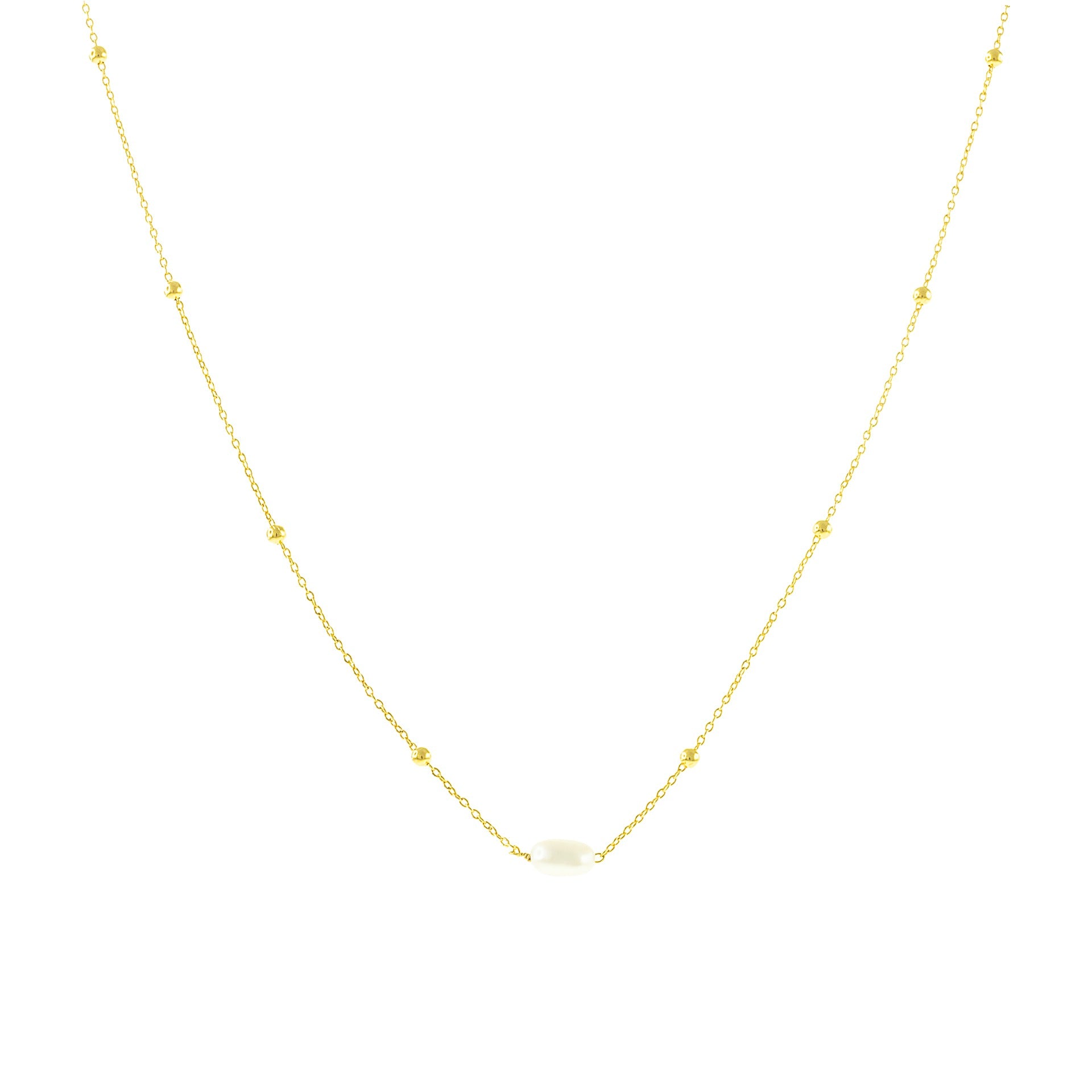 Dainty Chain with Pearl Pendant