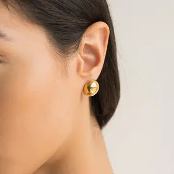 Button Stud Earrings