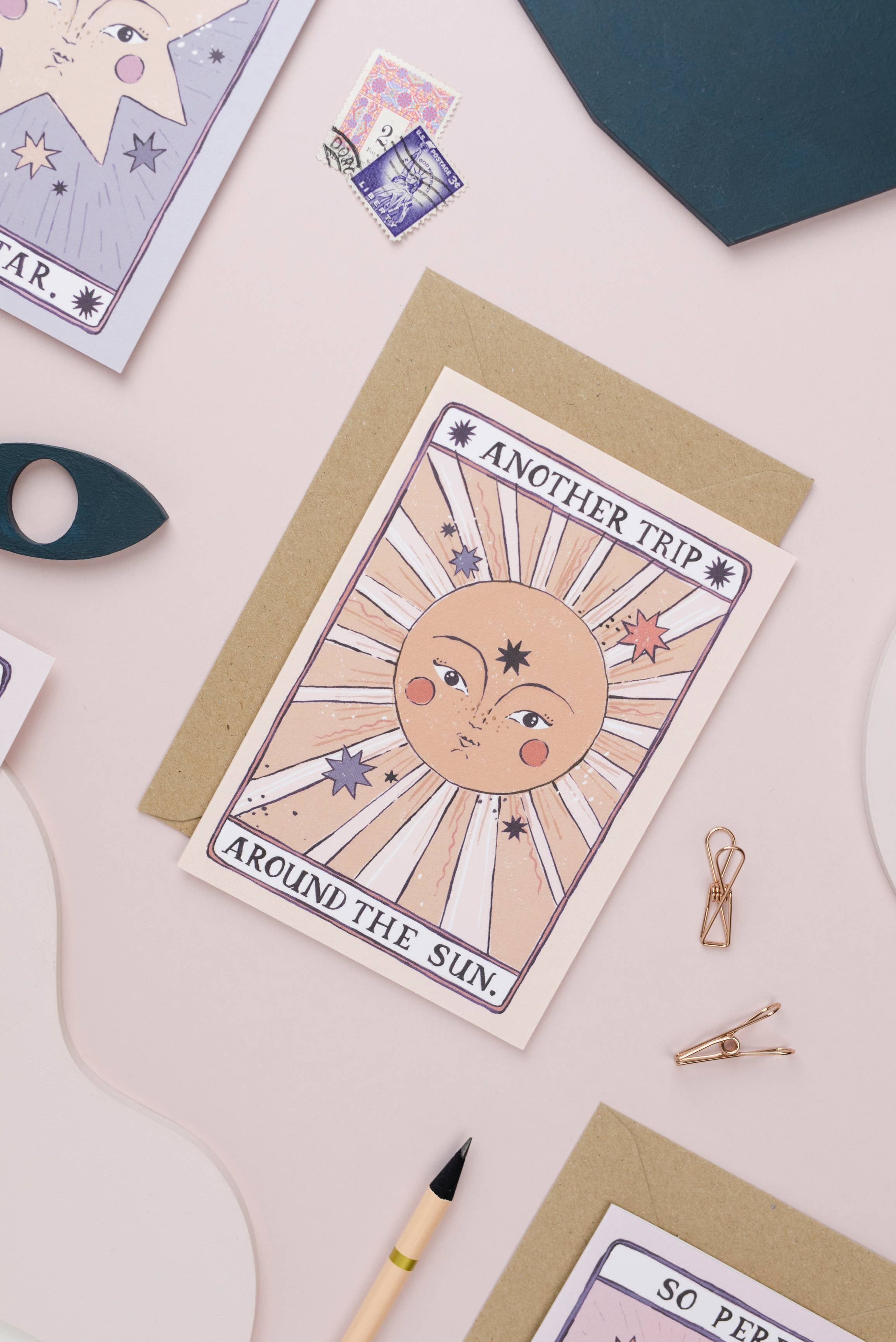 Tarot Sun Birthday Card | Tarot Card | Sun Greeting Cards