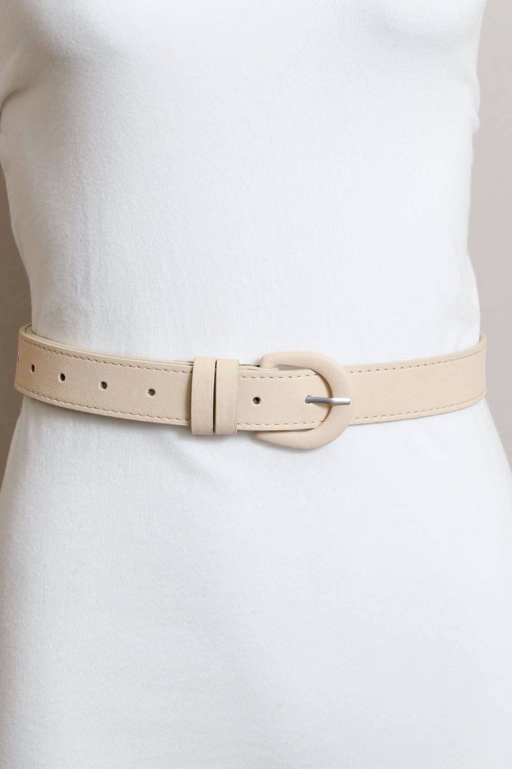 Classic Vegan Leather Belt: Black