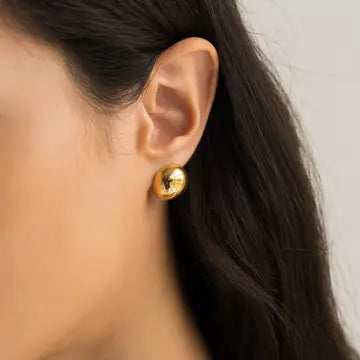 Button Stud Earrings