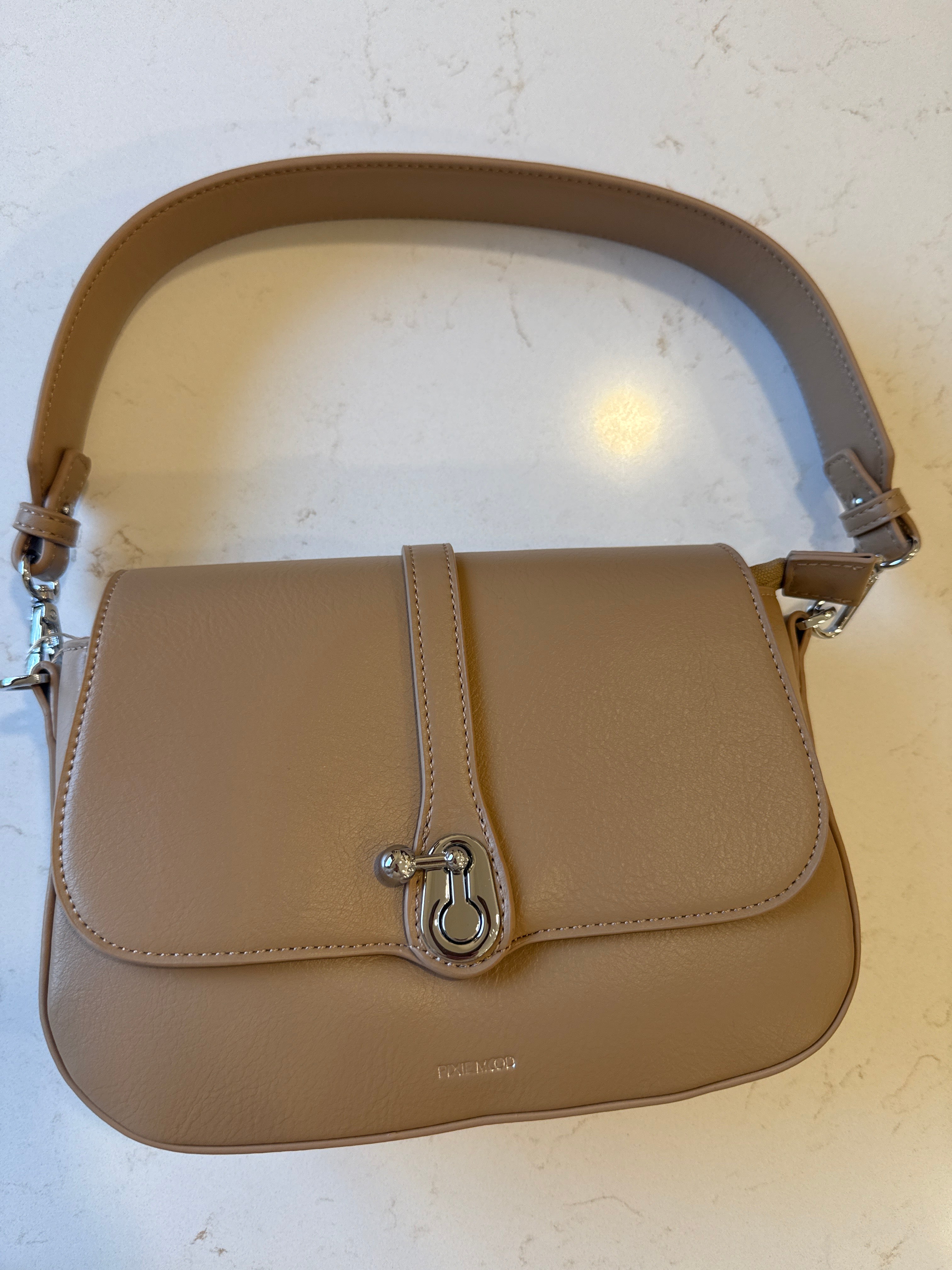 Athena Saddle Bag - Latte