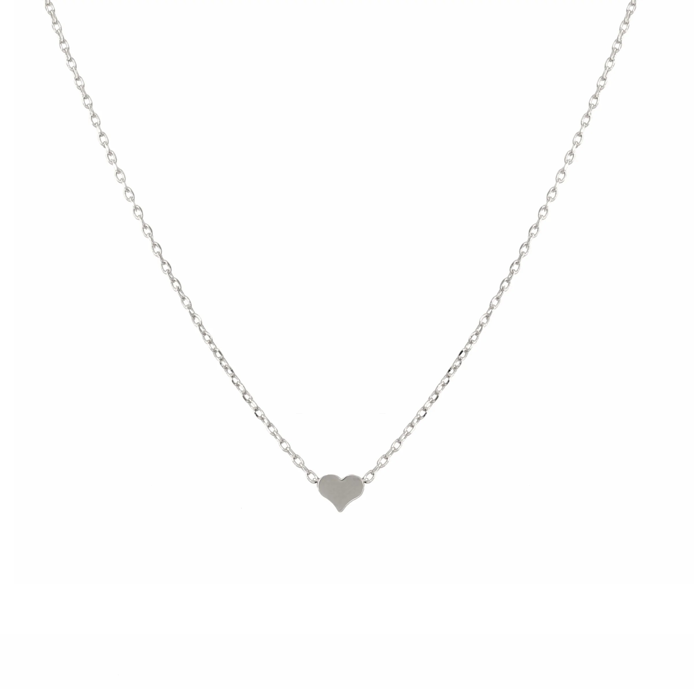 Dainty Heart Necklace - Silver