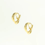 Double Oval Hoops - Gold