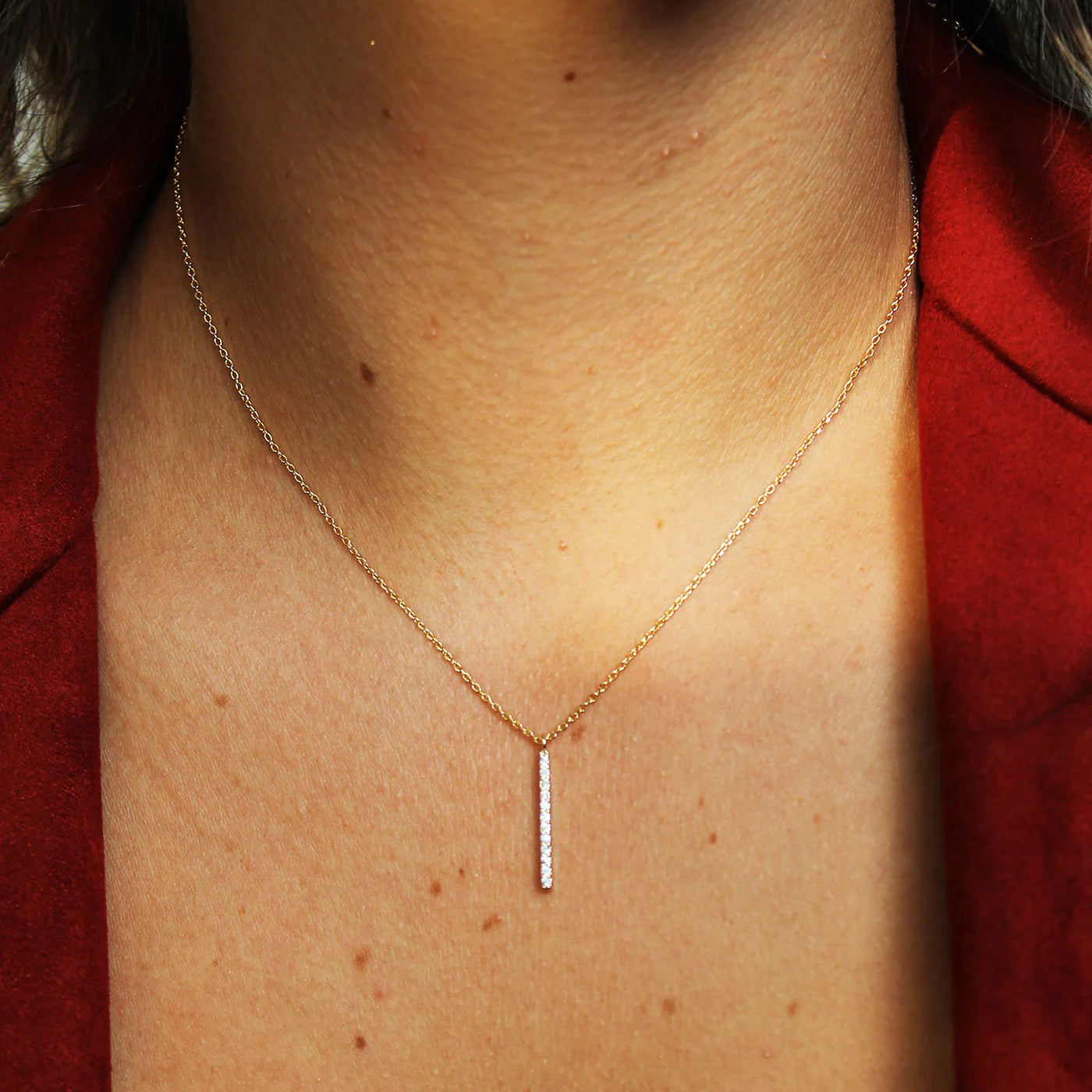 Bar Pendant Chain - Silver