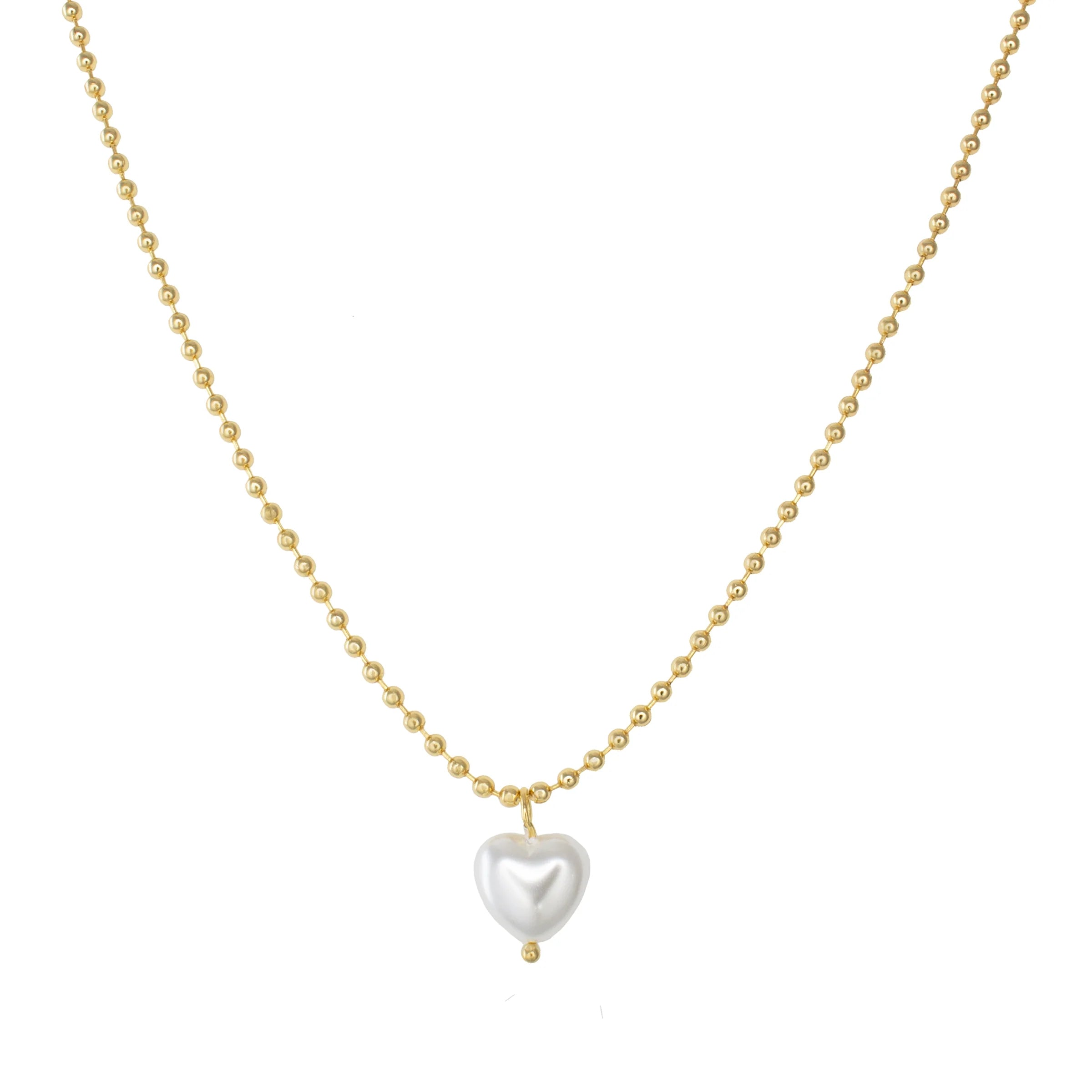 Pearl Heart Pendant Chain