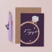 Engagement Ring Card | Congratulations Cards | Diamond Ring