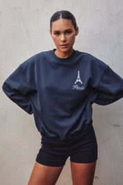 Eiffel Tower Sweatshirt - Navy