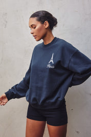 Eiffel Tower Sweatshirt - Navy