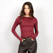 Brida Long Sleeve - Oxblood