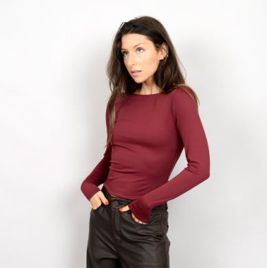 Brida Long Sleeve - Oxblood