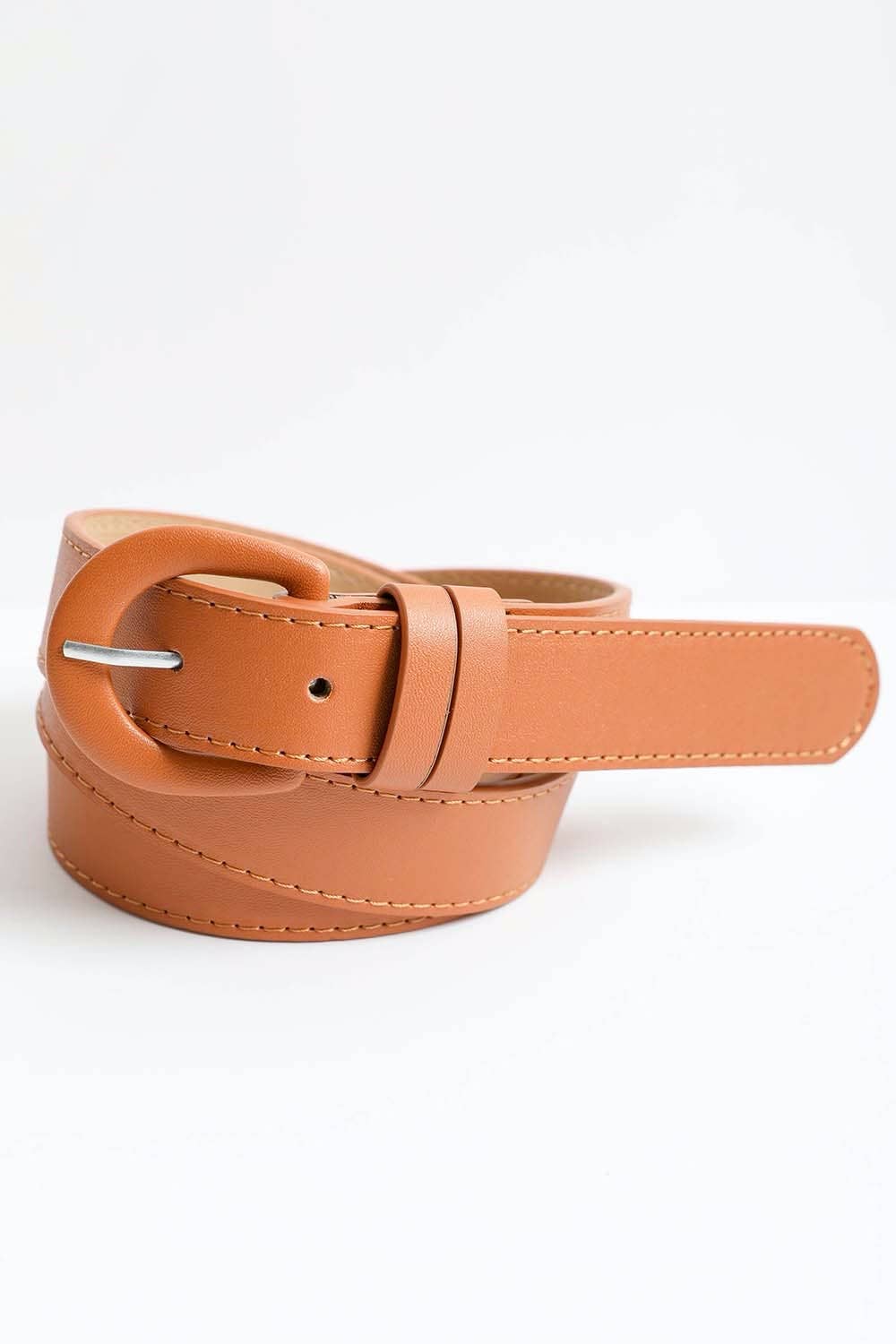 Classic Vegan Leather Belt: Black