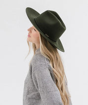 Gigi Pip - Rowan Fedora-Dark Green