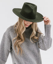 Gigi Pip - Rowan Fedora-Dark Green