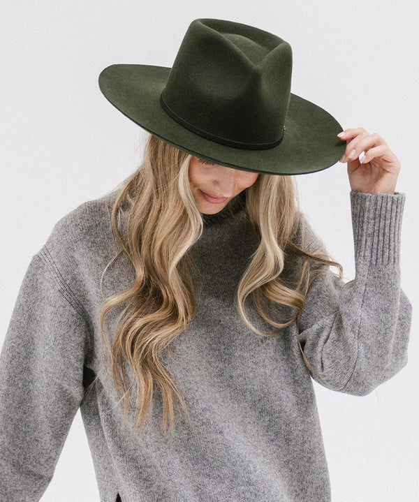 Gigi Pip - Rowan Fedora-Dark Green