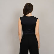 Roxi Sleeveless Crewneck - Black