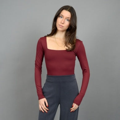 Stacy Bodysuit - Oxblood