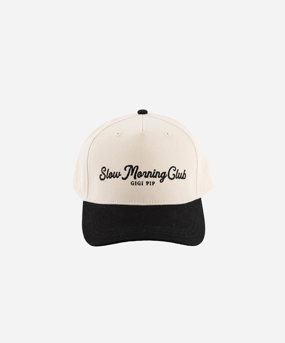 Gigi Pip - Slow Morning Club Canvas Trucker - Cream/Black