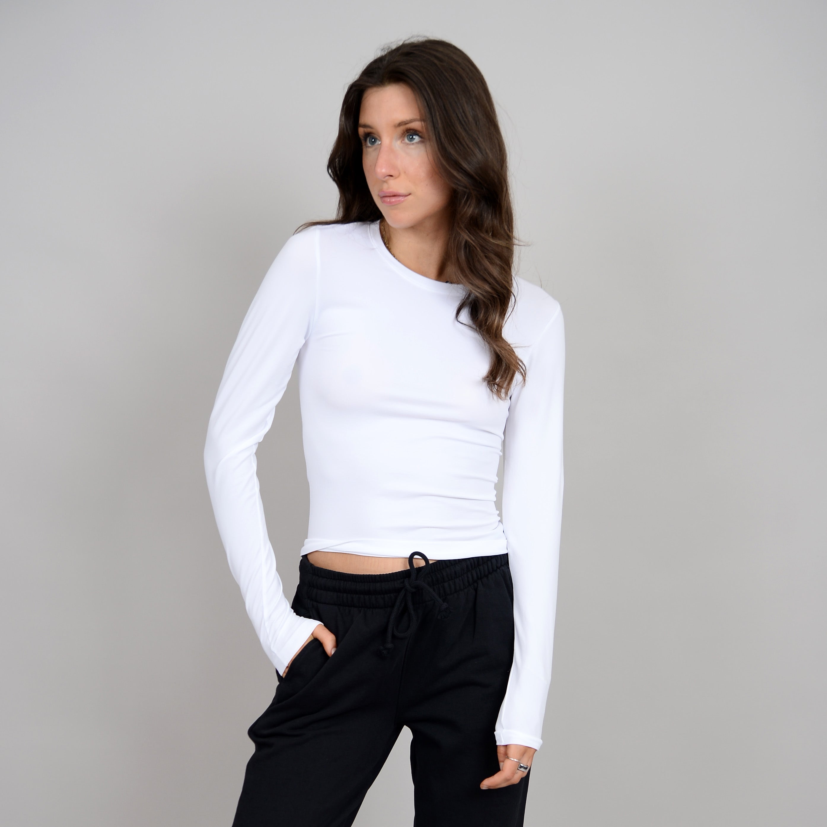 Roxi - Seamless Long Sleeve - White