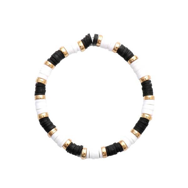 Black & Gold Beaded Bracelet